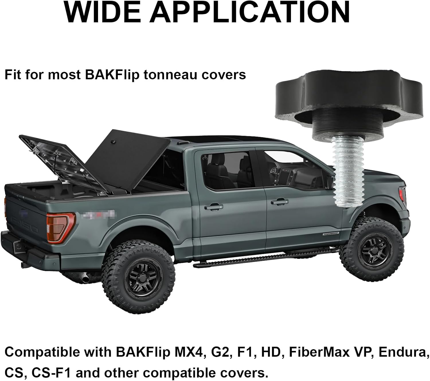Lock Knob Replacement 356A0014 (4-Pack) – Compatible with BAKFlip MX4 G2 Tonneau Covers, Bakflip Bed Cover Parts