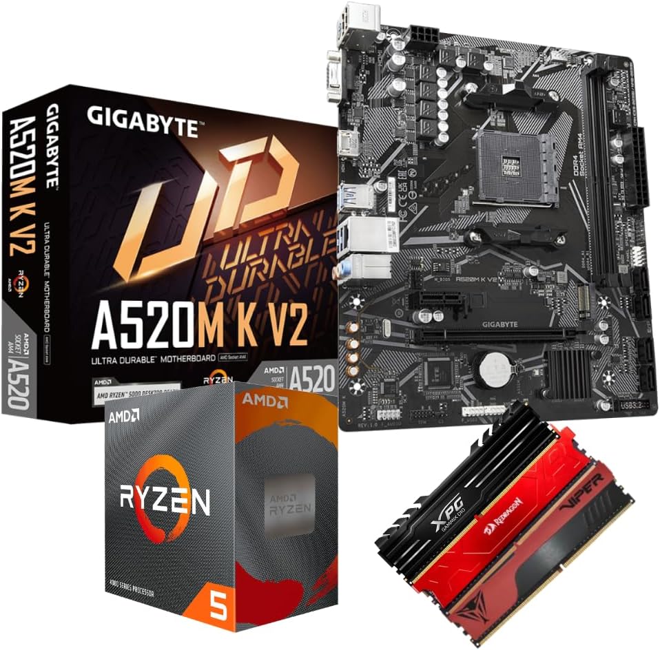 Kit Placa Mãe A520m K Ryzen 5 5600g Ram 16 (2x8gb) 3200mhz