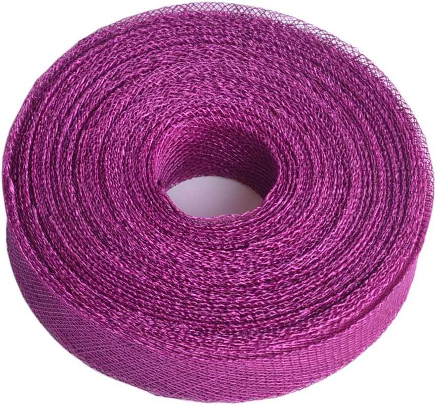 1.1 Yard Sinamay Ribbon Bias Binding for Hat Fascinator Craft use B083 (Purple)