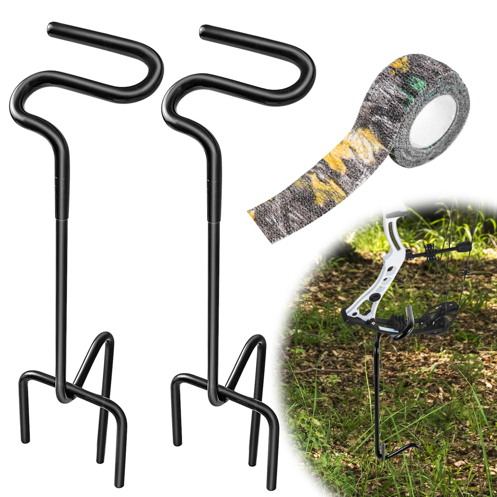 SHILIU 2 Pack Ground Bow Holder