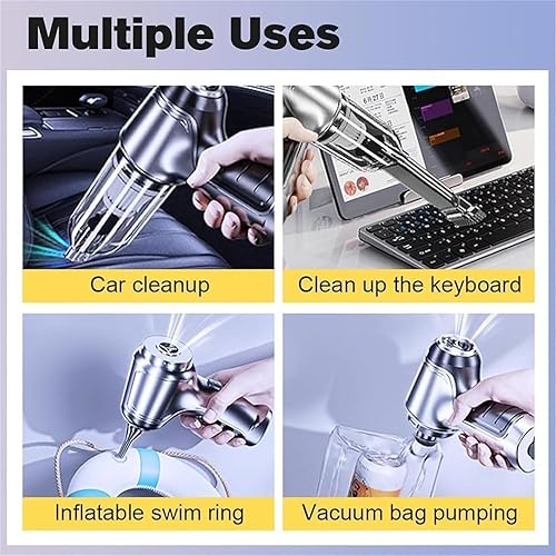 Miniatura 2 de Ezvac Pro Aspiradora de mano, aspiradora Ez Vac Pro, aspiradora inteligente inalámbrica 3 en 1, aspiradora inalámbrica de mano para automóvil, mini