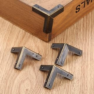 4Pcs 33mm Antique Bronze Corner Protectors Wooden Box Coner Wine Box Protector Furniture Hardware Cover Triangle Corners Box Corner Protector