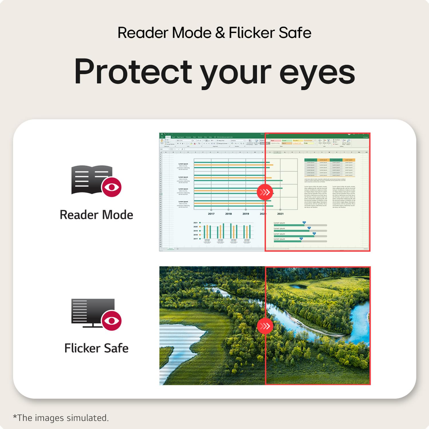 LG 32U631A Smartchoice 80.01cm (32 Inch) QHD (2560x1440) IPS Monitor, sRGB 99% (Typ.), HDR10, USB-C(15W PD), HDMI, 3 Side Virtual Borderless, Anti-Glare, Reader Mode, Flicker Safe, Slim Stand, HP Out — Amazon image 7