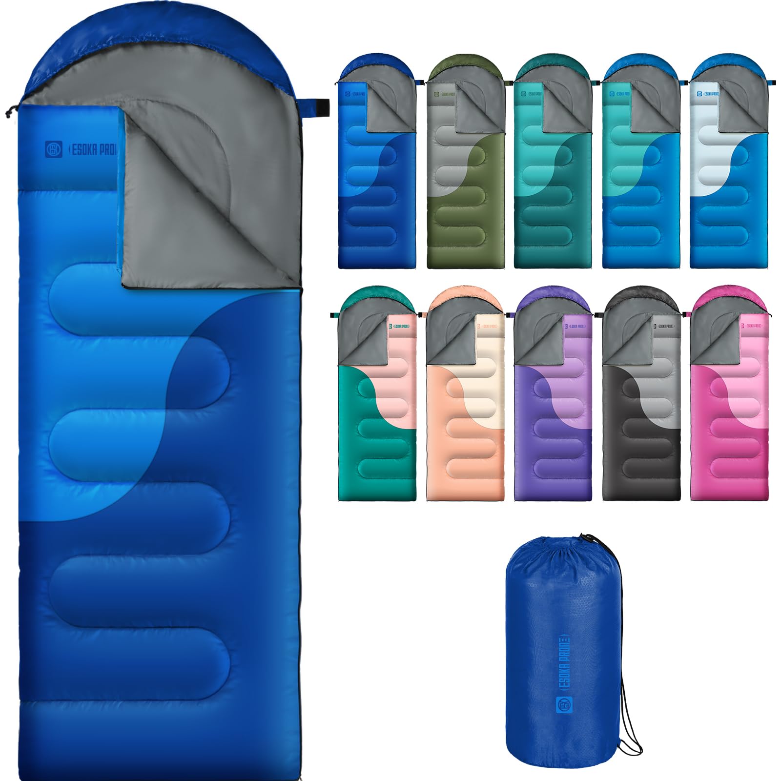 Sleeping Bags for Adults Kids Lightweight Waterproof Warm Weather Sleeping Bag Compact Portable Sleeping Bag for Camping Essentials