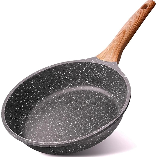 Frigideira 24cm Antiaderente Em Cerâmica Cabo De Madeira Fogão a Gás Elétrico Saudável Fri...