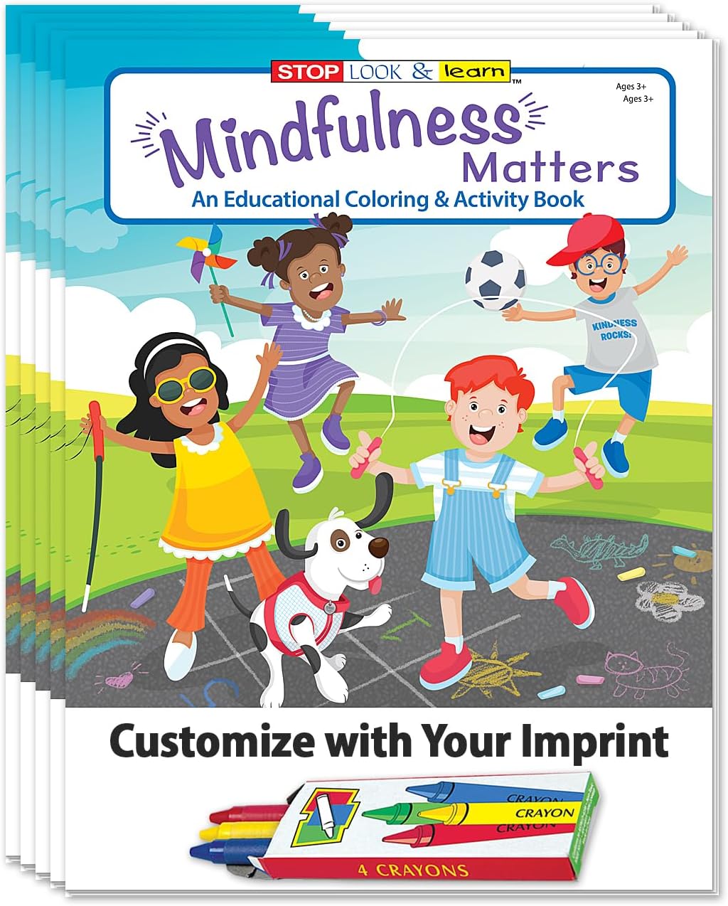 ZOCO – Mindfulness Matters – Coloring Books for Kids (50 Bulk Pack, with Crayons) – SEL Activities, Mental Health Tools, and Positive Affirmations