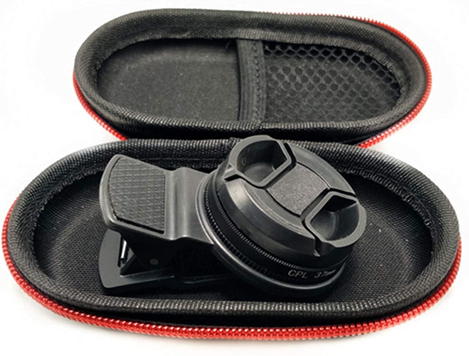 Lente telefónica de cámara, Kit de Lentes telefónicas con Clip Polarizer cámara de Filtro CPL Universal de Gran Angular Accesorios Negros teléfono portátil Lente portátil