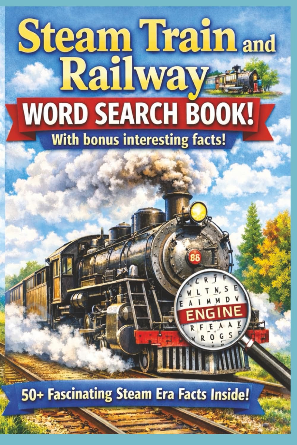 Steam Train and Railway Word Search Book with bonus interesting facts.: Enjoy a nostalgic collection of steam train and railway word search puzzles ... - Industrial Word Search Series for Men.)