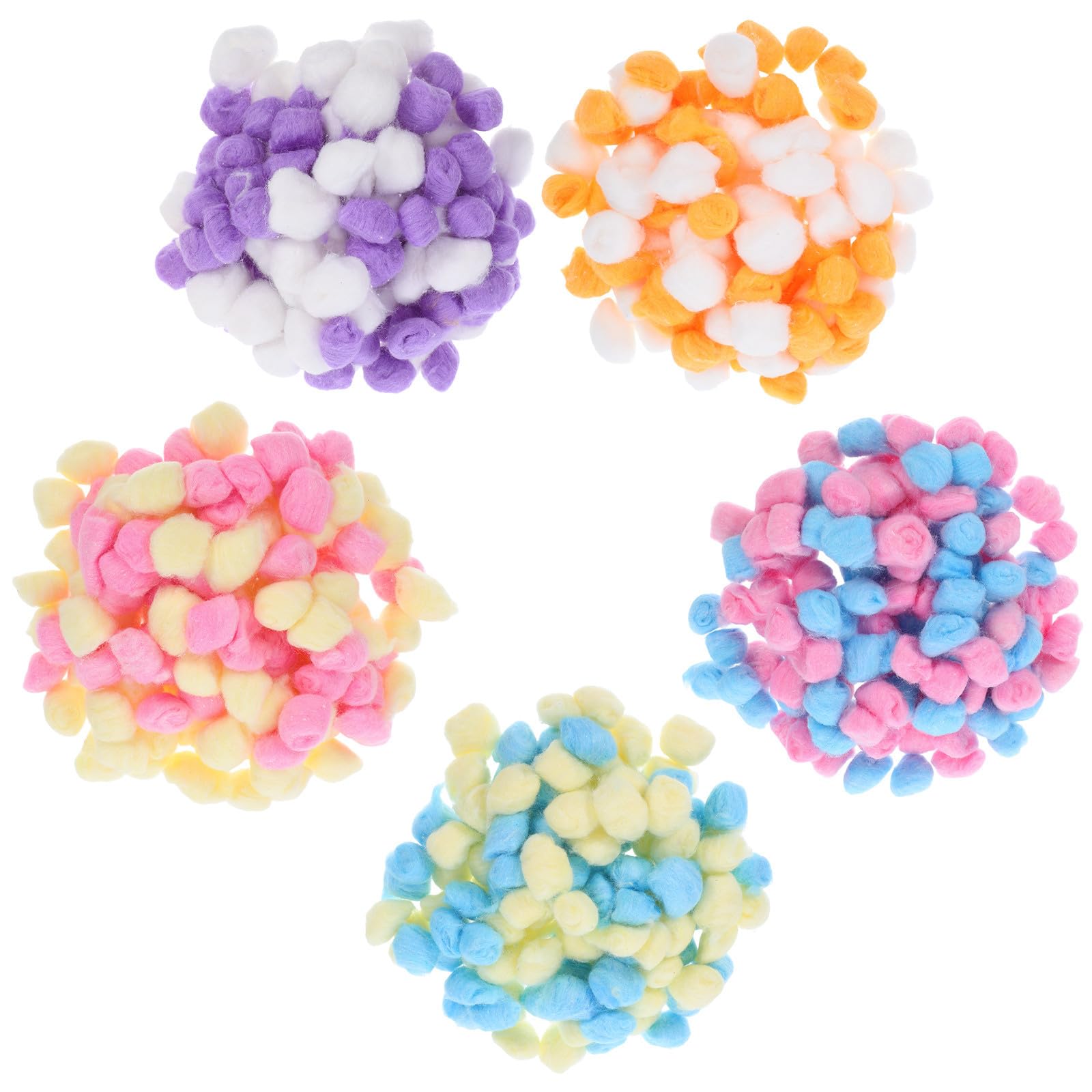 Bolas de algodón suaves de colores para manualidades infantiles y juguetes de hámster 8