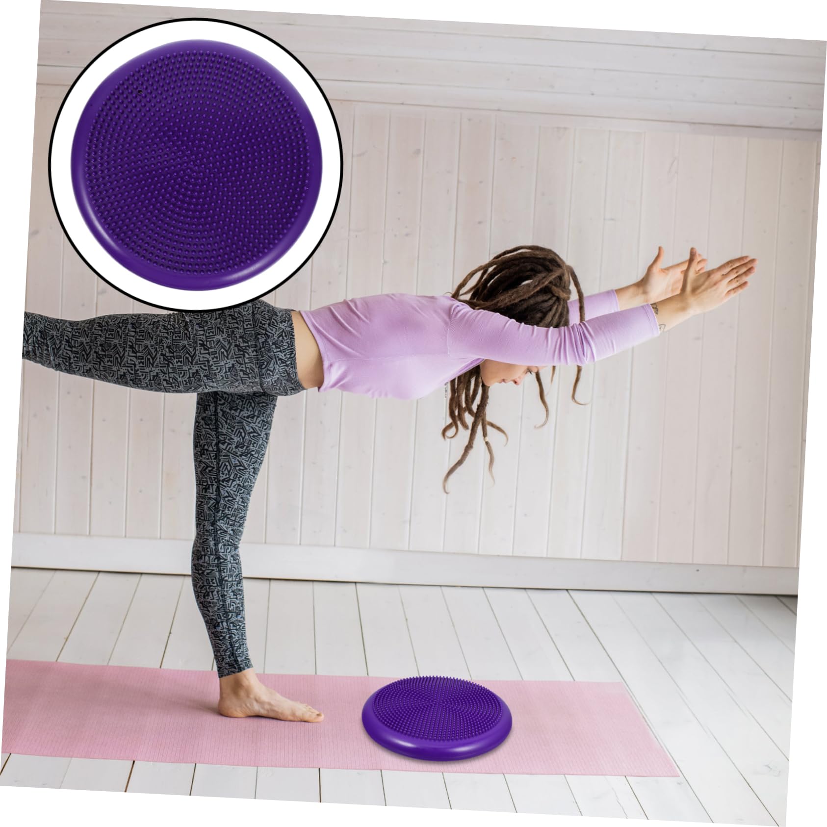 Cuscino di Equilibrio Gonfiabile in Pvc, Disco Oscillante | Extra Spesso, Pompa Manuale Inclusa, per Ragazzo Ragazza e Allenamento Posturale