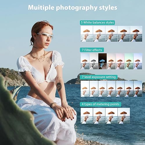 Miniatura 7 de Cámara digital 4K para fotografía y videoblogs, cámara de 56 megapíxeles para YouTube con WiFi, pantalla giratoria de 3" 180°, zoom digital 16X