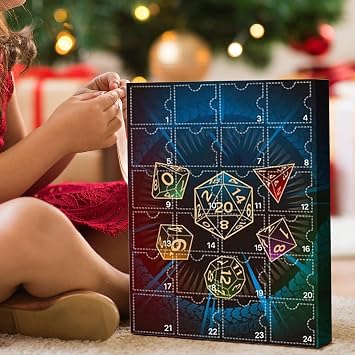 Dnd Advent Calendar 2024, Toy Advent Calendar 2024, Dnd Miniatures, Creative Dice Box Advent Calendar, Dnd Figures 24 Days Christmas Countdown Calendar For Kids And Adults (A)