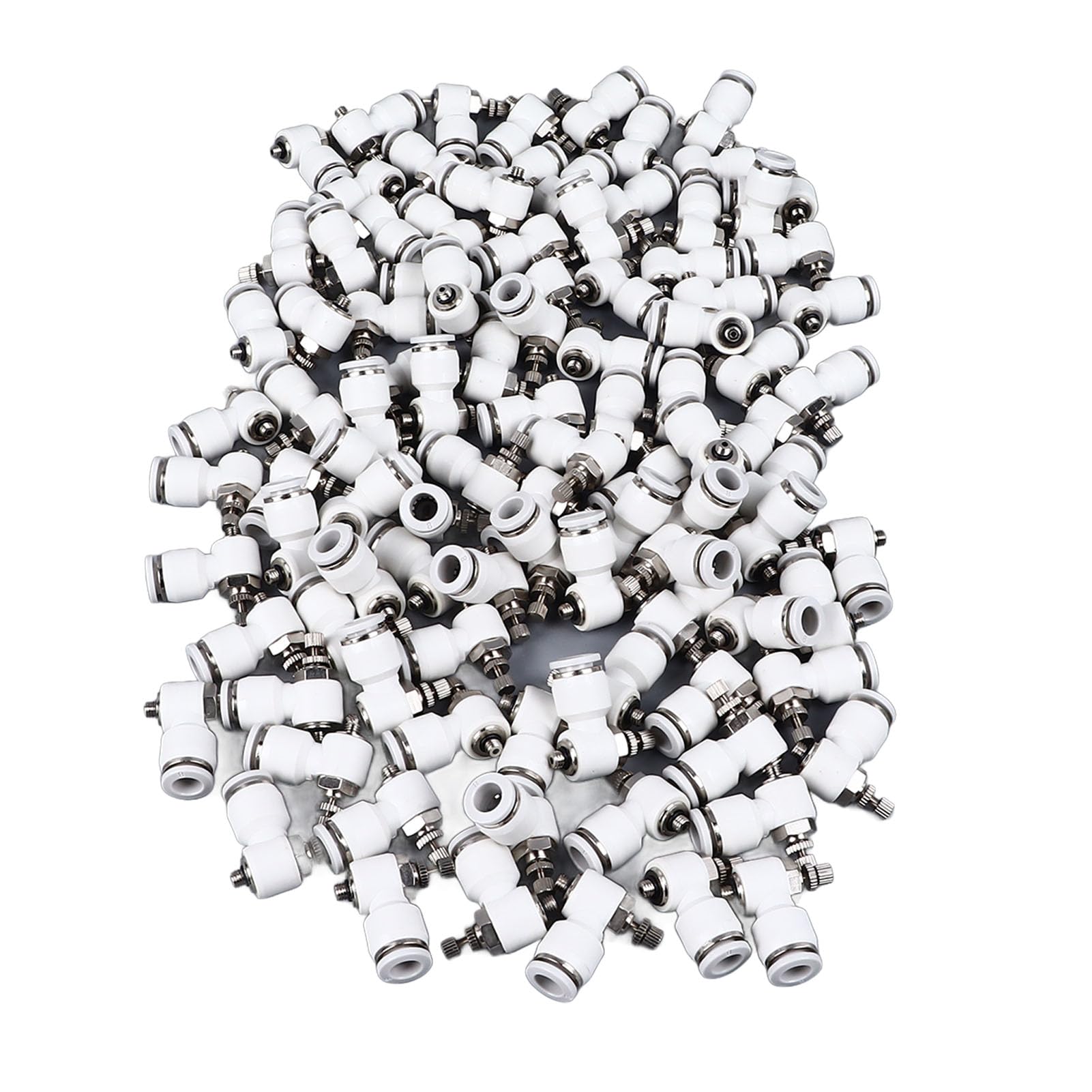 Conector de la Válvula de Control de Flujo Neumático de la Válvula Neumática de 100pcs, Conector del de Neumática del Acelerador Automation Autom Quick, M5 X 0.8, 1.0MPA
