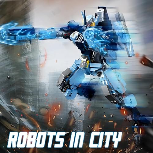 Miniatura 5 de Mech Robot - Juego de bloques de construcción para adultos, 752 piezas, kit de modelo de guerrero genial, juego de héroe de la justicia de la