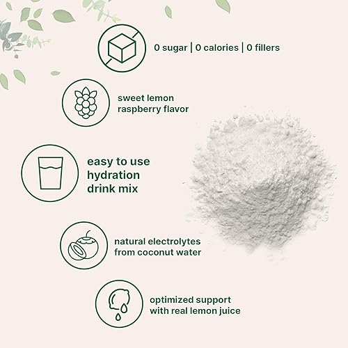 Miniatura 3 de Micro Ingredients Polvo de electrolito de hidratación, 1 libra (69 porciones), sabor a frambuesa y limón, alto contenido de potasio (1,000 mg) +