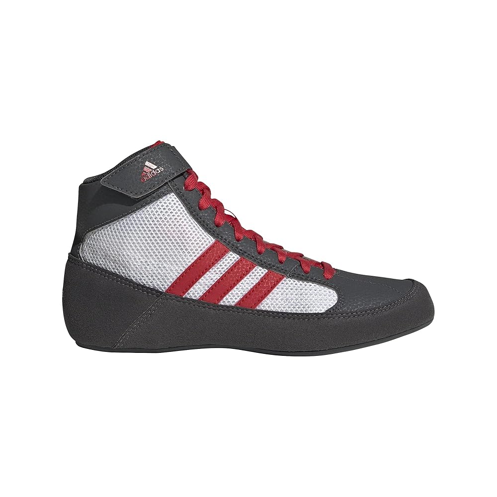 adidas Men\'s HVC Wrestling Shoes, Grey/White/Red, 12.5