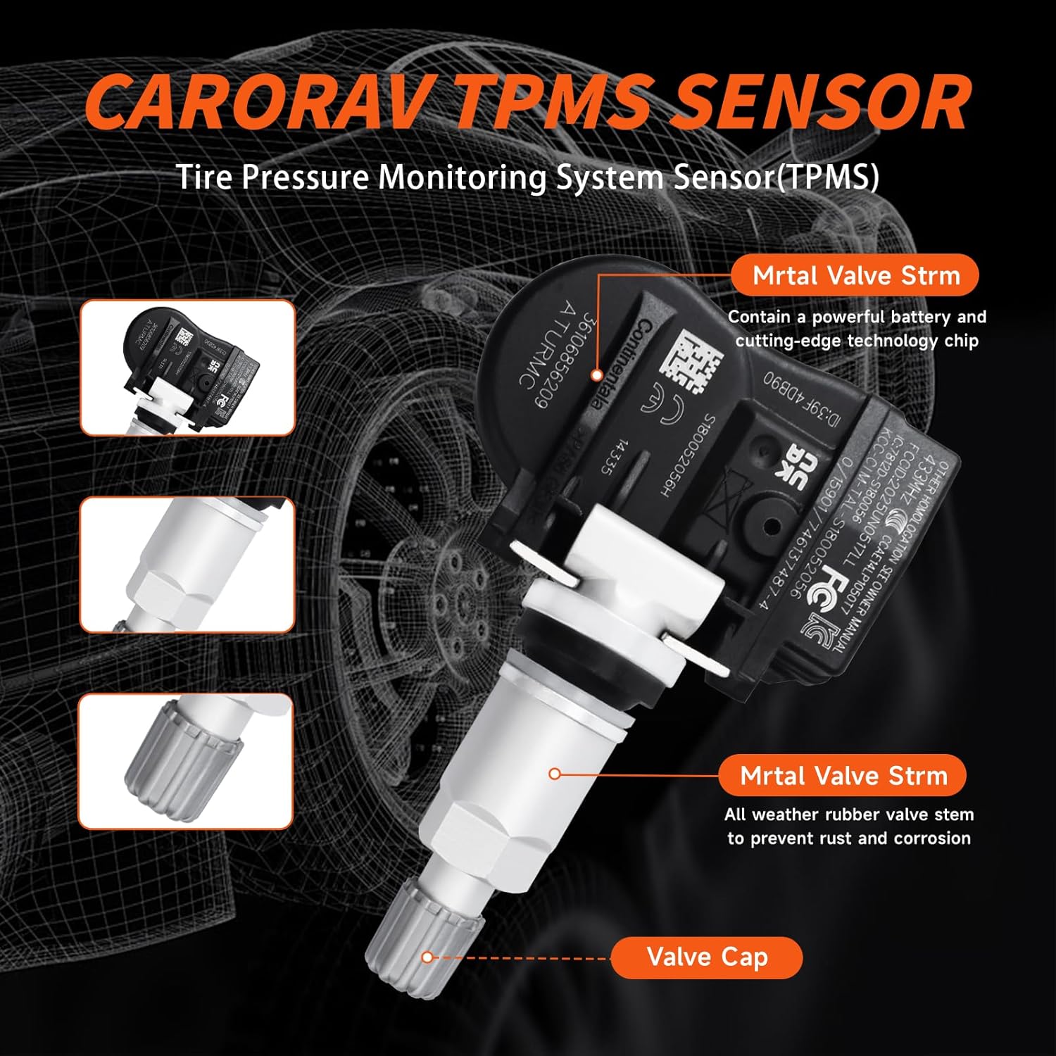 Set of 4 TPMS 33MHz Tire Pressure Monitoring System Sensor Compatible with MINI Cooper BMW I3 I8 X1 X2 X5 X6 M2 M235I 330E 330I 335I 340I 428I 430I 435IM240I M3 M4 230I 320I 328I Replaces# 36106856209