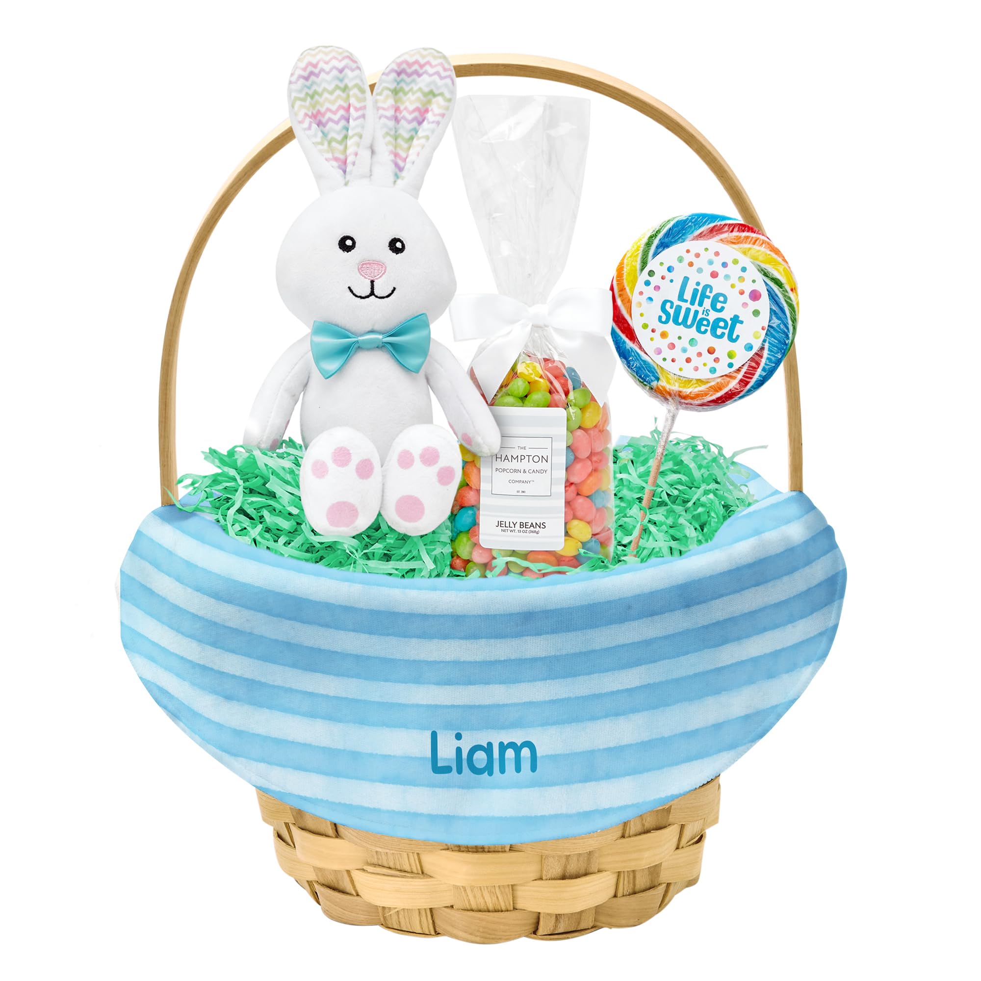 Let's Make Memories Personalized Easter Basket for Kids- For Boys - For Girls - Create Your Own - Fillable - Wicker - Easter Basket Stuffers - Medium