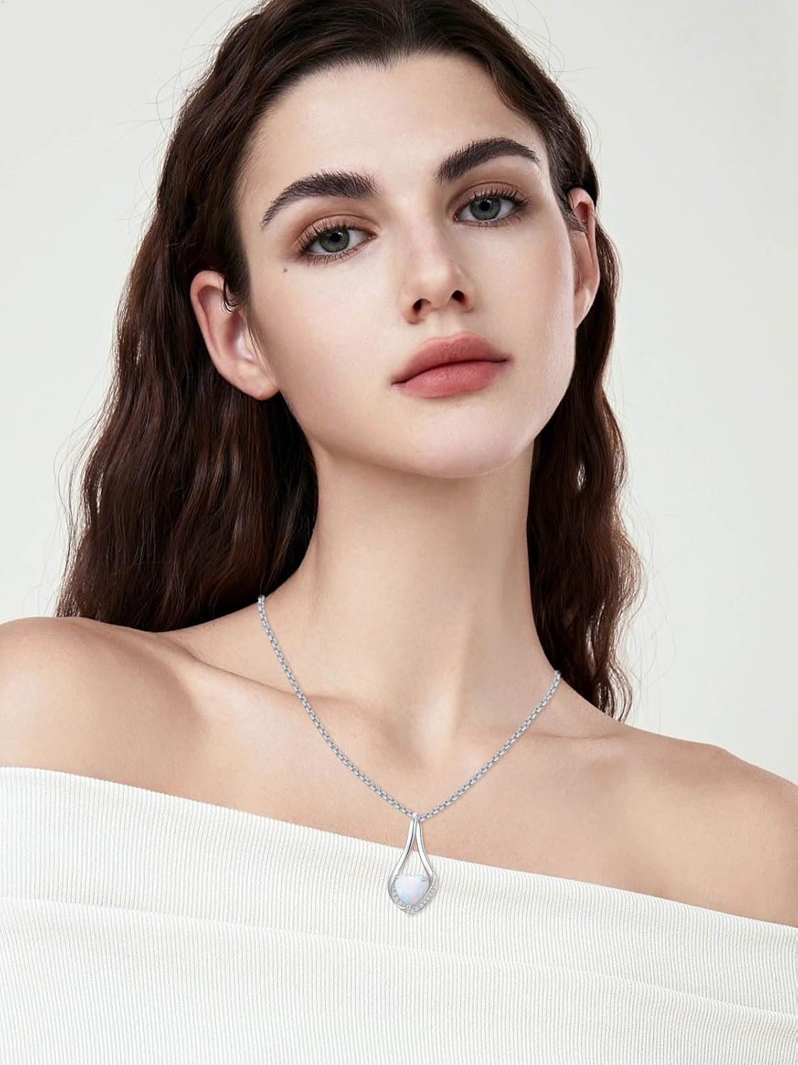 Birthstone Necklaces for Women,18k Yellow/White Gold Plated Forever Love Heart Infinity Pendant Necklace Anniversary Jewelry Christmas Birthday Gifts for Wife Girlfriend Daughter - Image 3