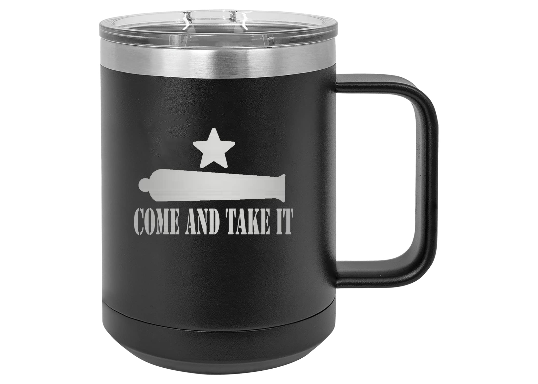 Edelstahl-Kaffeebecher 'Come And Take It' - 425 Ml, Isoliert, USA-Design