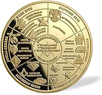 Vista 3 de Masonic Challenge Coin Square Brújula Masón Lodge Mapa Familiar Herramientas de Trabajo