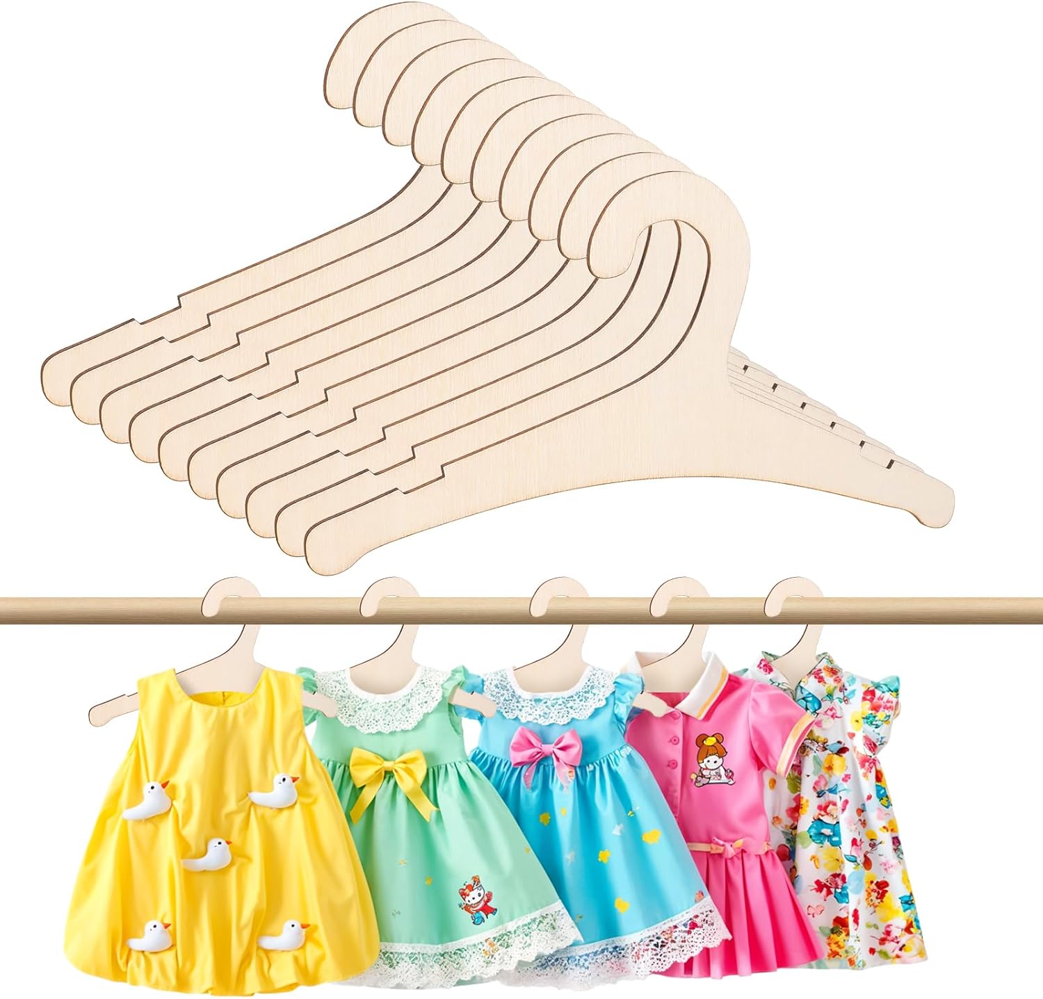 Gyerekruha-akasztó szett teljes nézet