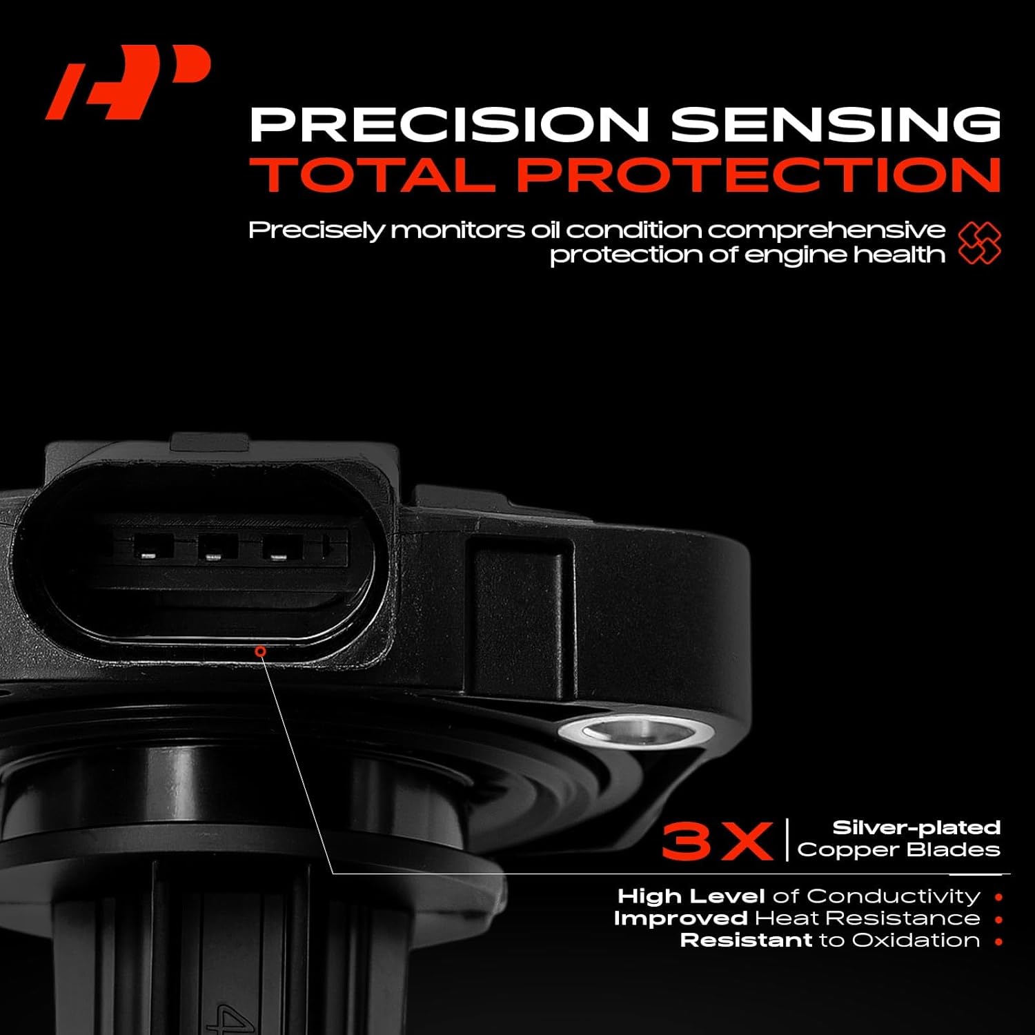 A-Premium Engine Oil Level Sensor Compatible with Volkswagen Passat/Touareg 2009-2010 & Audi A4/Q5 2009-2012, Q7/A6 2009-2010, A5 2010-2011, A4 allroad 2013-2016, A4 A5 A6 Quattro, allroad, S4, S5