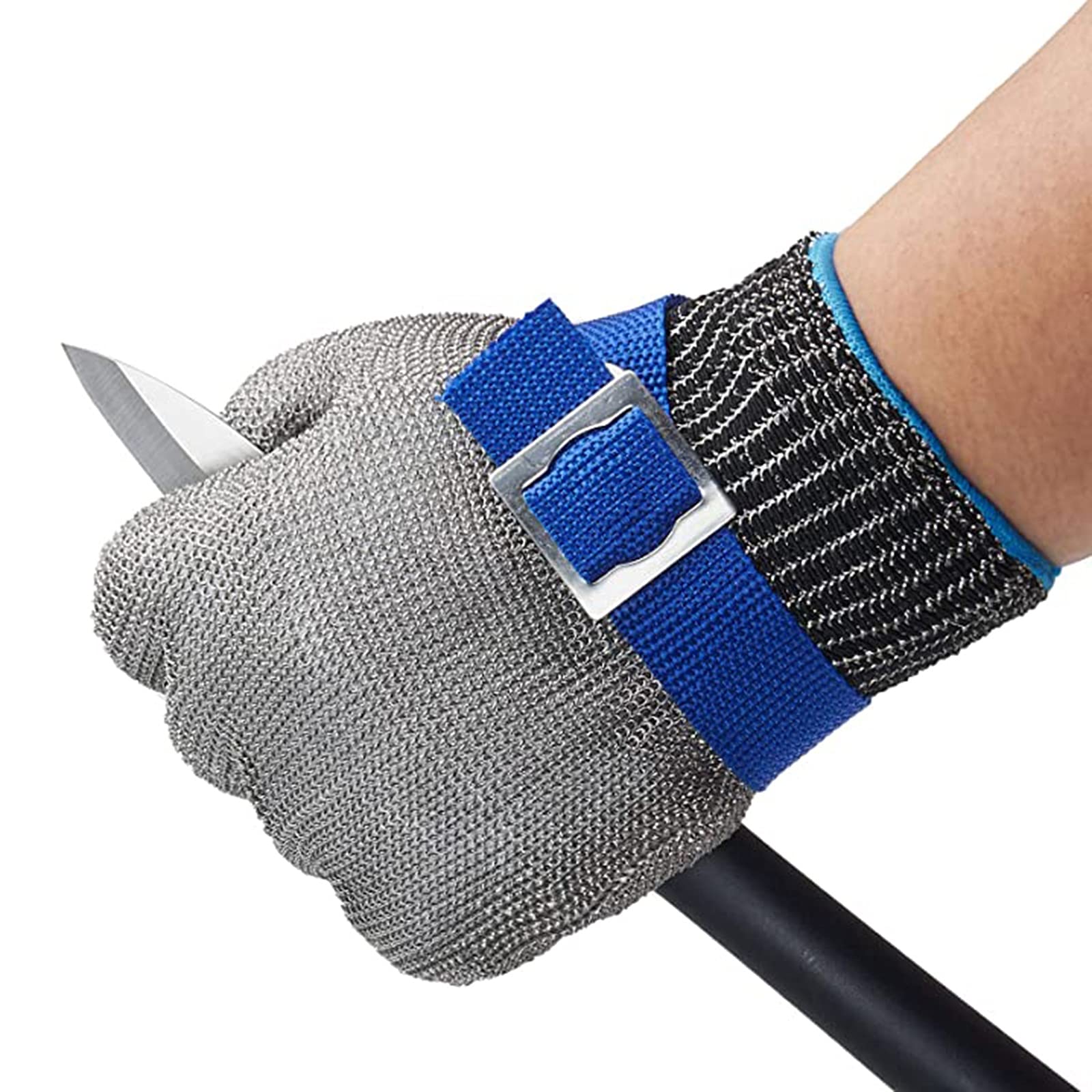WXYZ Guantes de Seguridad Resistente a la Seguridad, Guantes de Malla de Seguridad de Acero Inoxidable 316L, utilizados para Cortar Carne en la Cocina y Eliminar Las ostras
