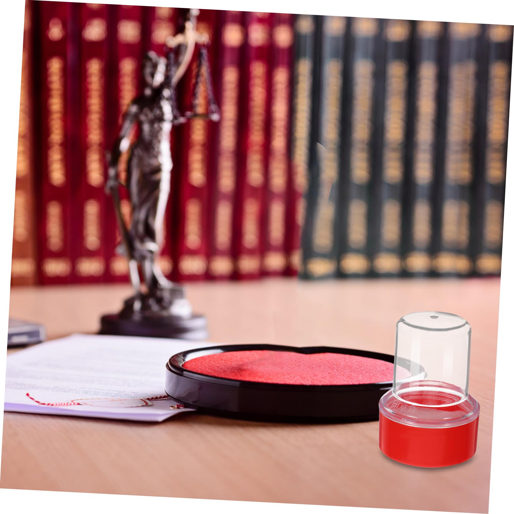 OFFSCH Plastic Seal Box Empty Stamper Container for Stamps Plastic Stamper Case for Organizing Office Supplies and Seals for Financial and Administrative Use