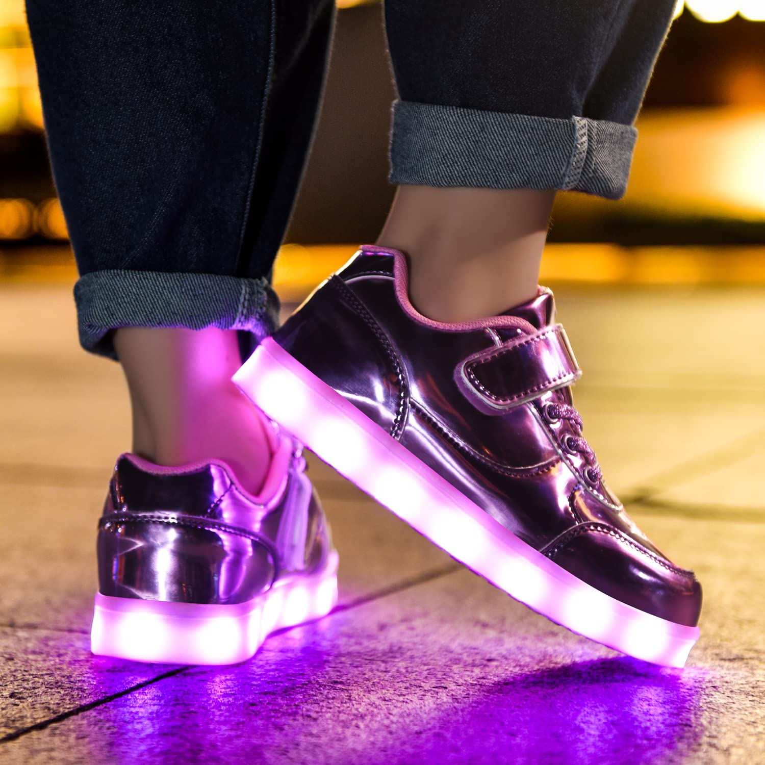 Zapatillas con luz LED para niños, con carga USB, intermitentes, para niños y niñas