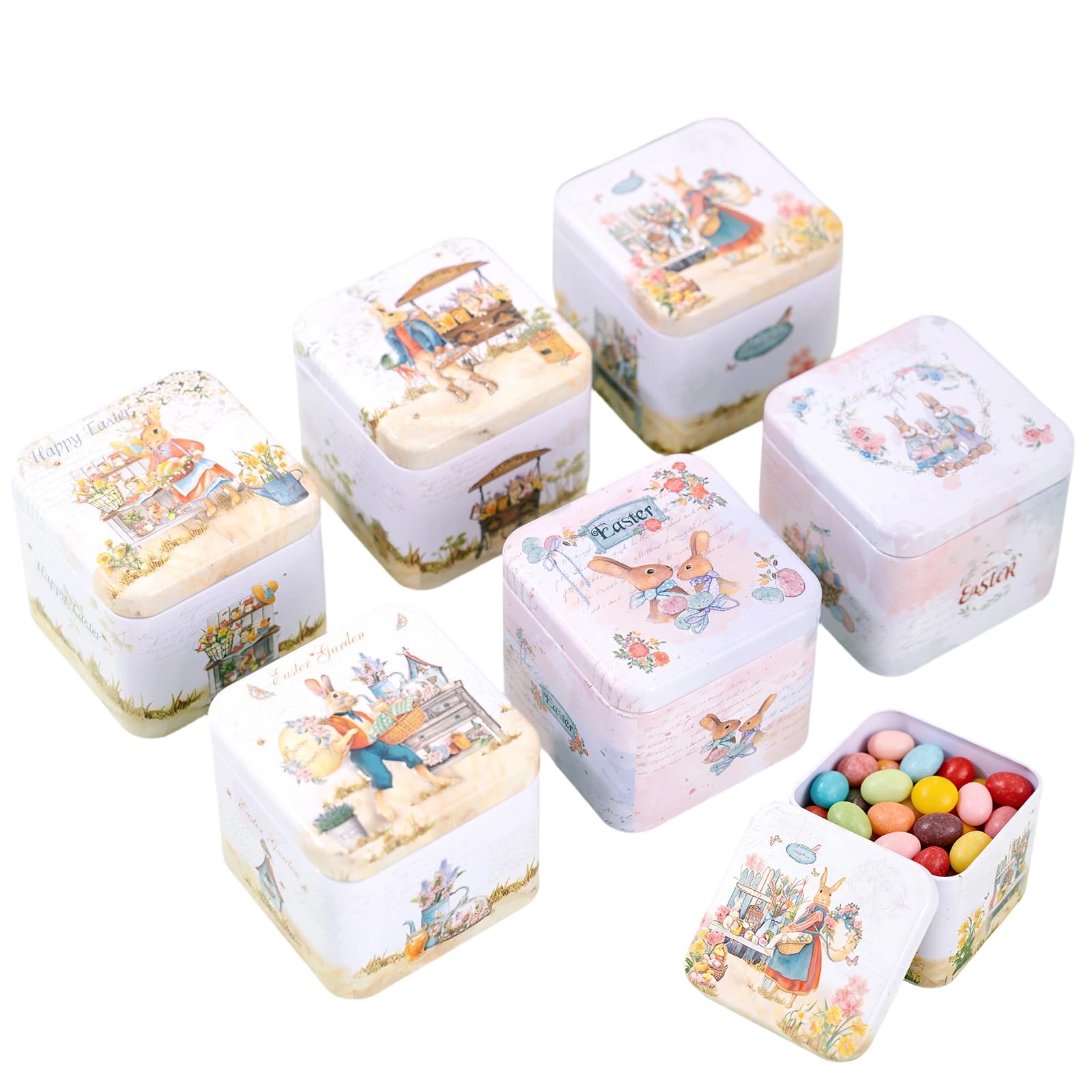 Cajas de metal para dulces de Pascua y meriendas en tus reuniones familiares de primavera