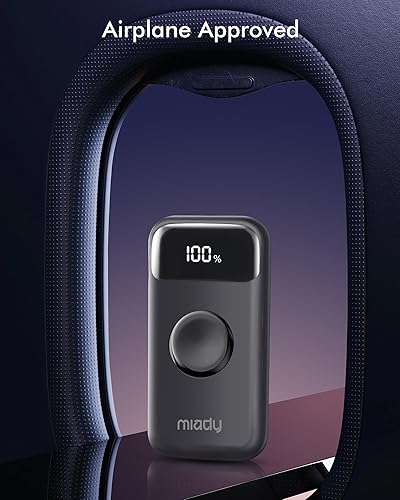 Miniatura 7 de Miady Cargador portátil para Apple Watch, 10000 mAh PD 22.5 W, cargador de batería de carga rápida con puertos USB C y A, con pantalla LED