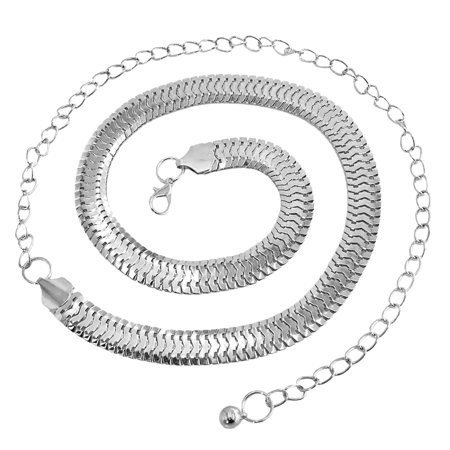 Peora Silver Plated Body Chain Adjustable Dress Belly Chain Kamarbandh Waist Chain Belt Jewellery for Women & Girls (B0CVGQ38J2) Amazon Price History, Amazon Price Tracker