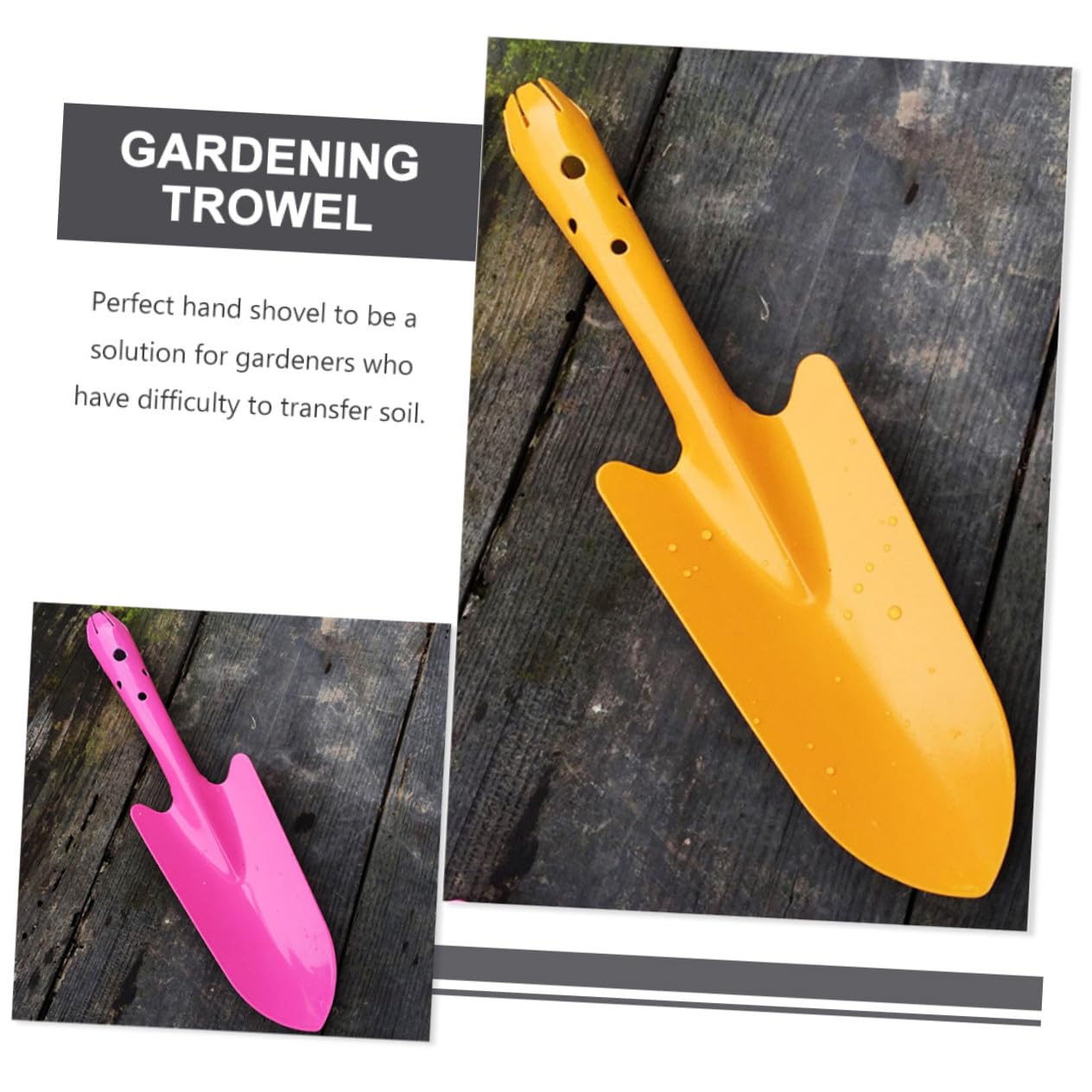 5 Stück Leichte Handschaufel aus Eisen für Gartenarbeit Gartenschaufel zum Graben und Pflanzen von Blumen und Erde Praktisches Gartenwerkzeug