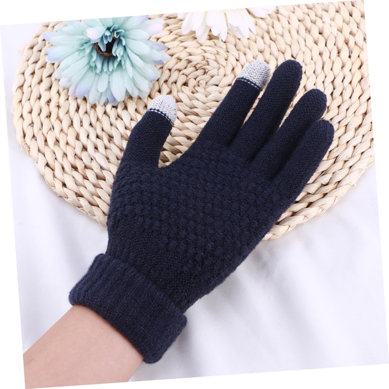VANZACK Warm Winter Touch Screen Gloves for Women Merino Wool Mittens for Cold Weather Outdoor Sports Gloves Full Finger Sensory Design