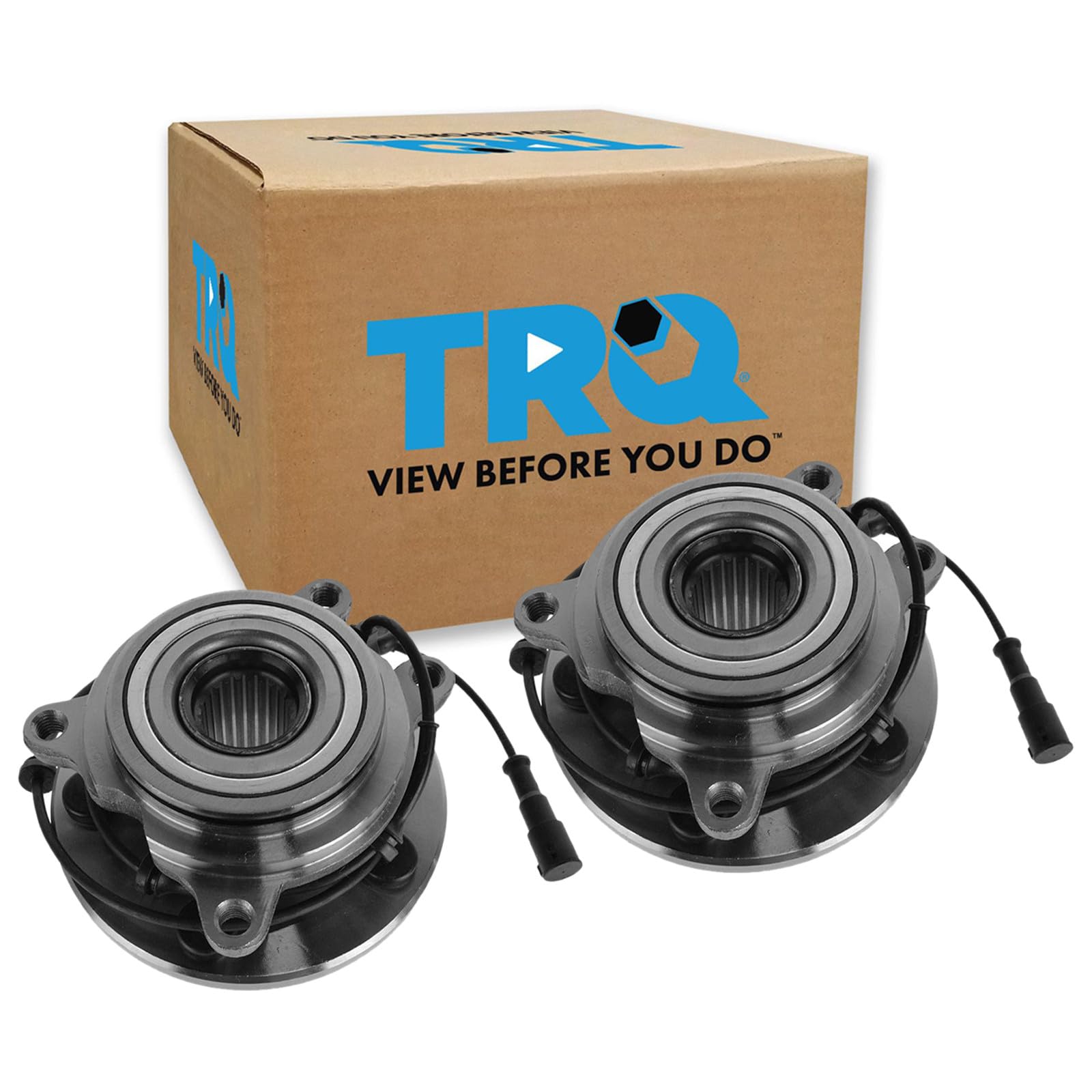 TRQ Front Left and Right Wheel Bearing and Hub Assembly Set 2 Piece