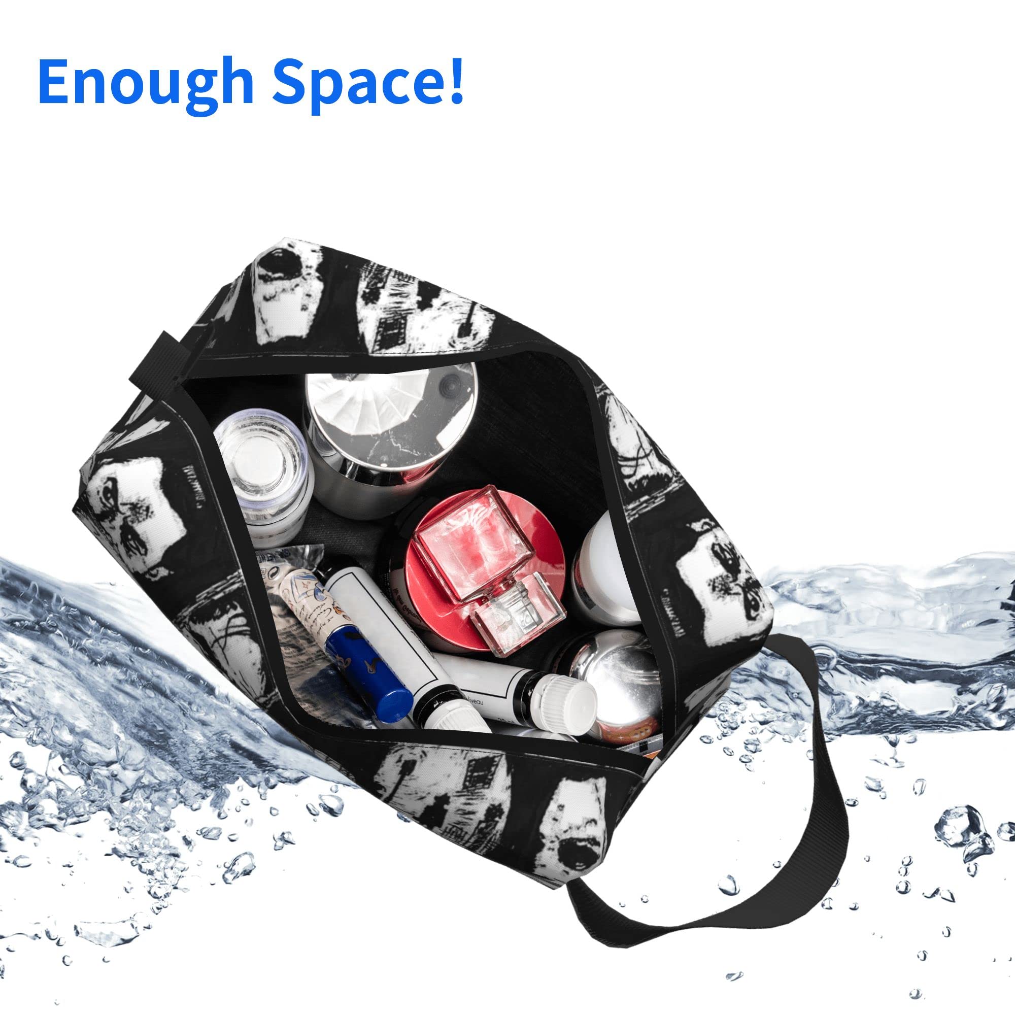 Women's Cosmetic Bags Horror Icons Makeup Pouch Travel Toiletry Storage Bag