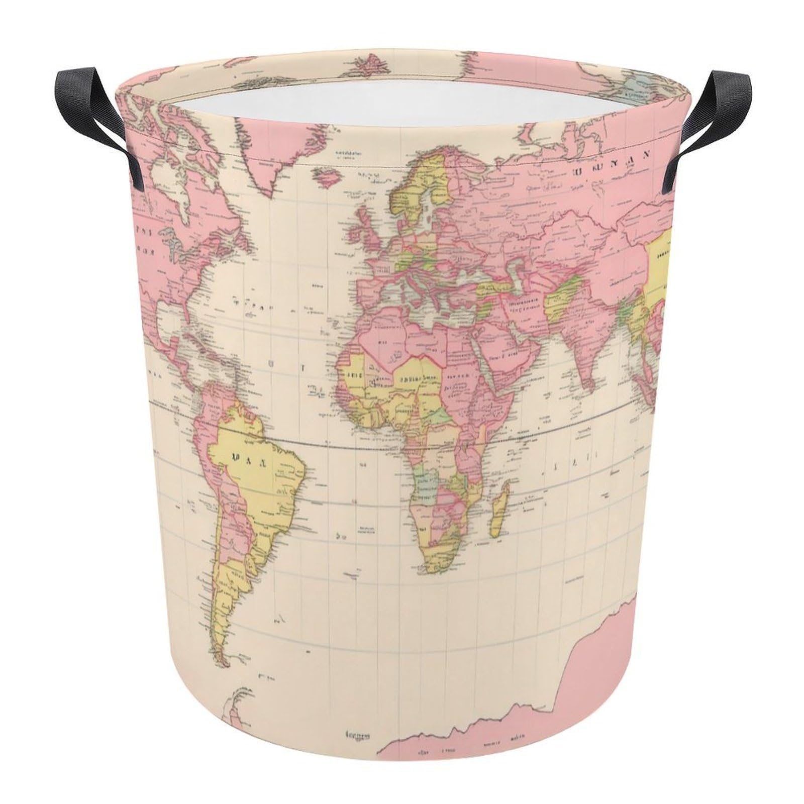 Cesta para la colada mapa geofísico cesto ropa sucia impermeable organizador infantil 34x42cm