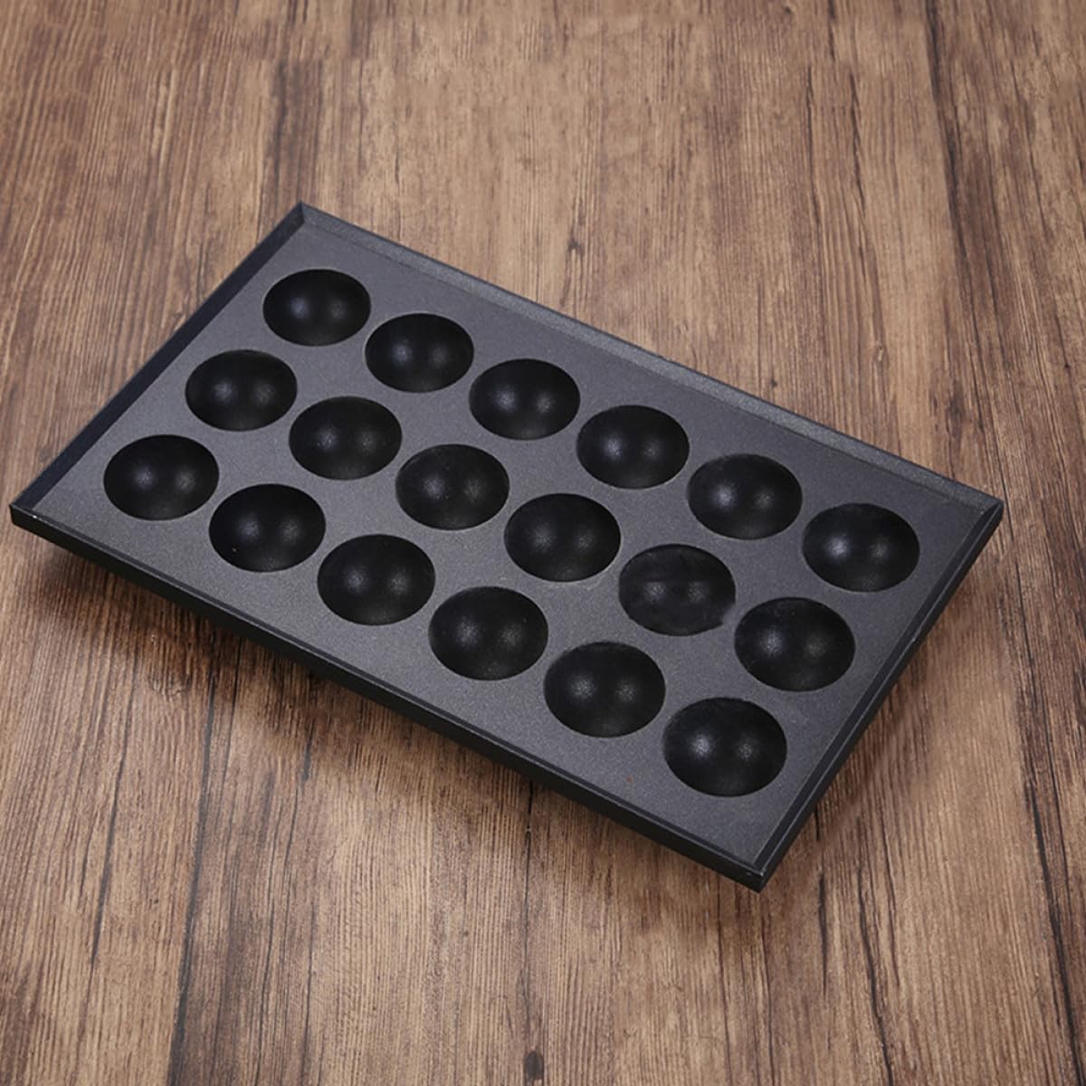 Aluminium Backblech mit 28 Mulden Antihaft Blech für Oktopus Fleischbällchen und Eier Backform für Takoyaki und Snacks im Haushalt