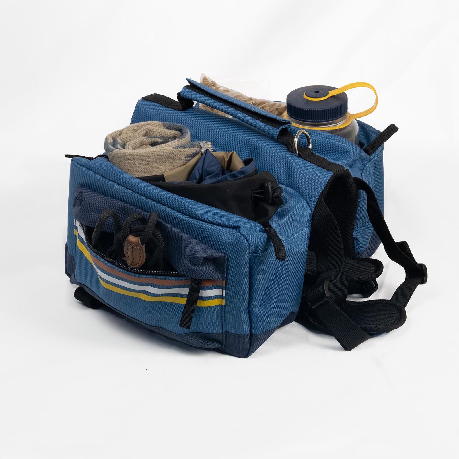 Mochila para perros medianos y grandes – Paquete para perros con asa | Arnés para perro con paquetes laterales grandes | Bolsa de sillín para perro al aire libre para senderismo, camping