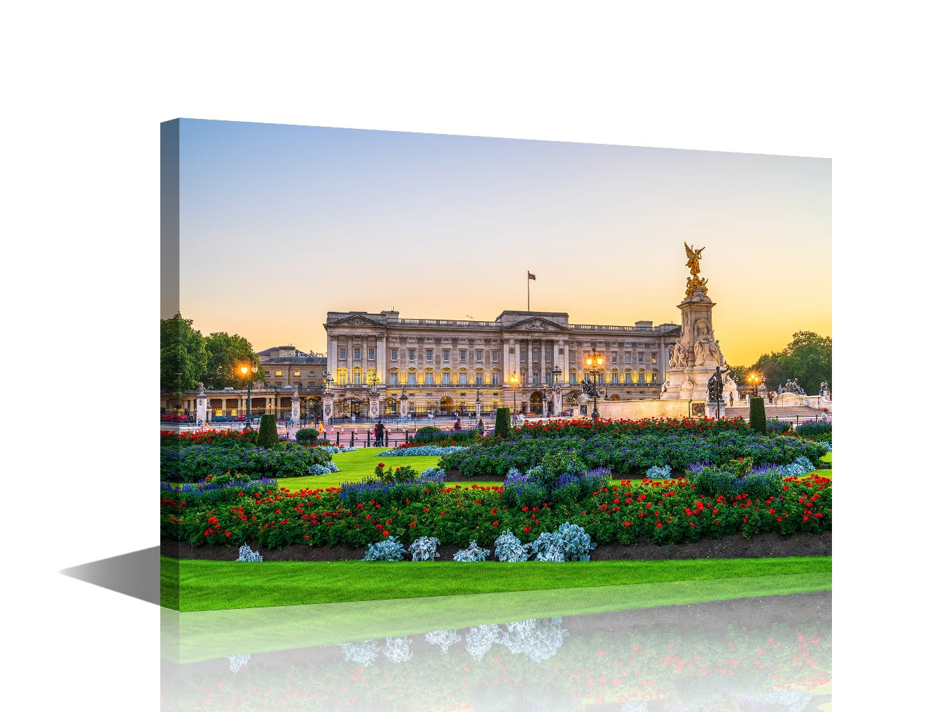 1 Piece London England Wall Art for Living Room Buckingham Palace Posters Prints on Canvas Wall Decor Art Westminster Wall Art Modern Artwork Framed Ready to Hang (24''Wx 36''H)