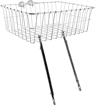 Wald 1392 Standard Large Front Handlebar Bike Basket Silver