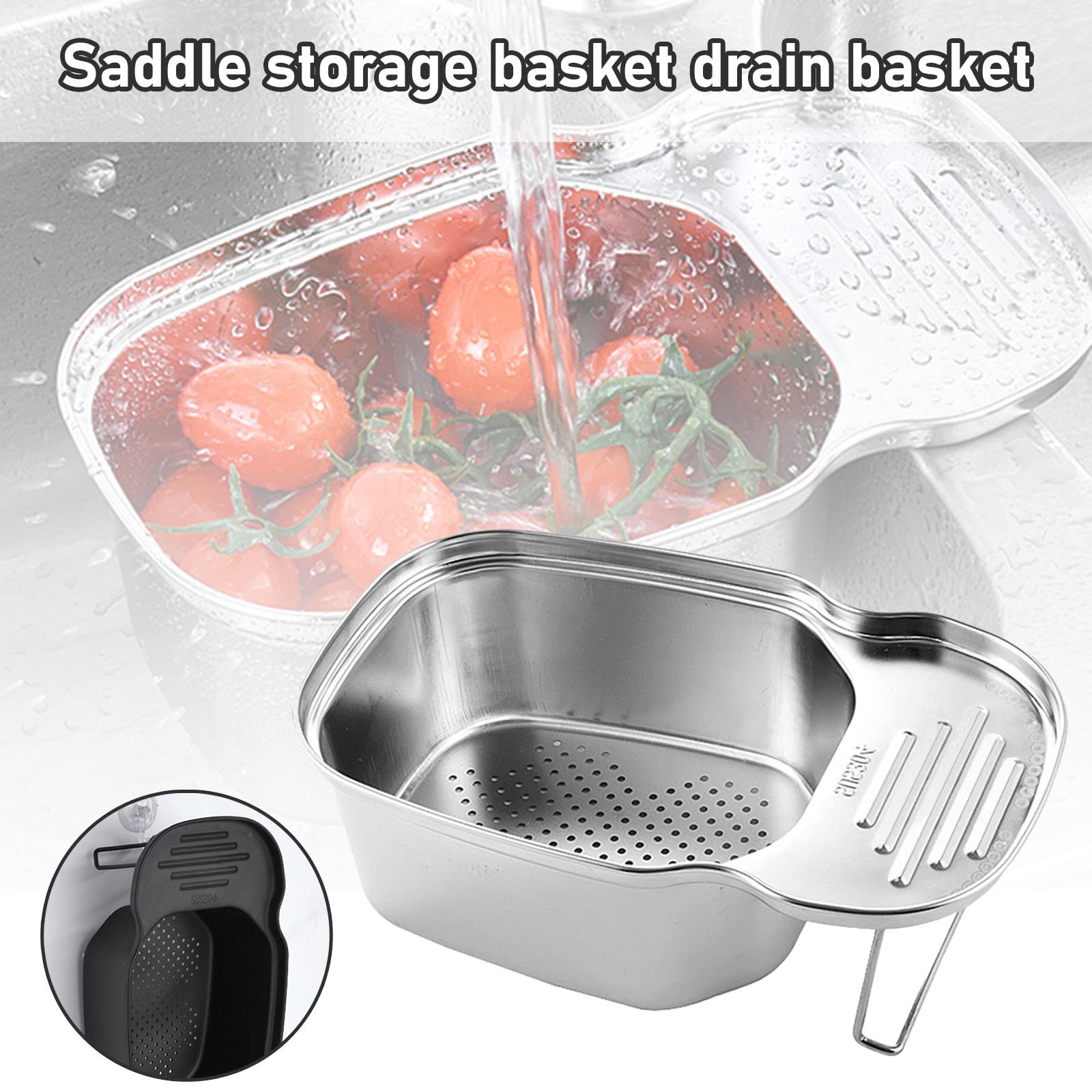 VASCA DA BAGNO In Acciaio Inox Lavandino Doccia Capelli Catcher Cibo
