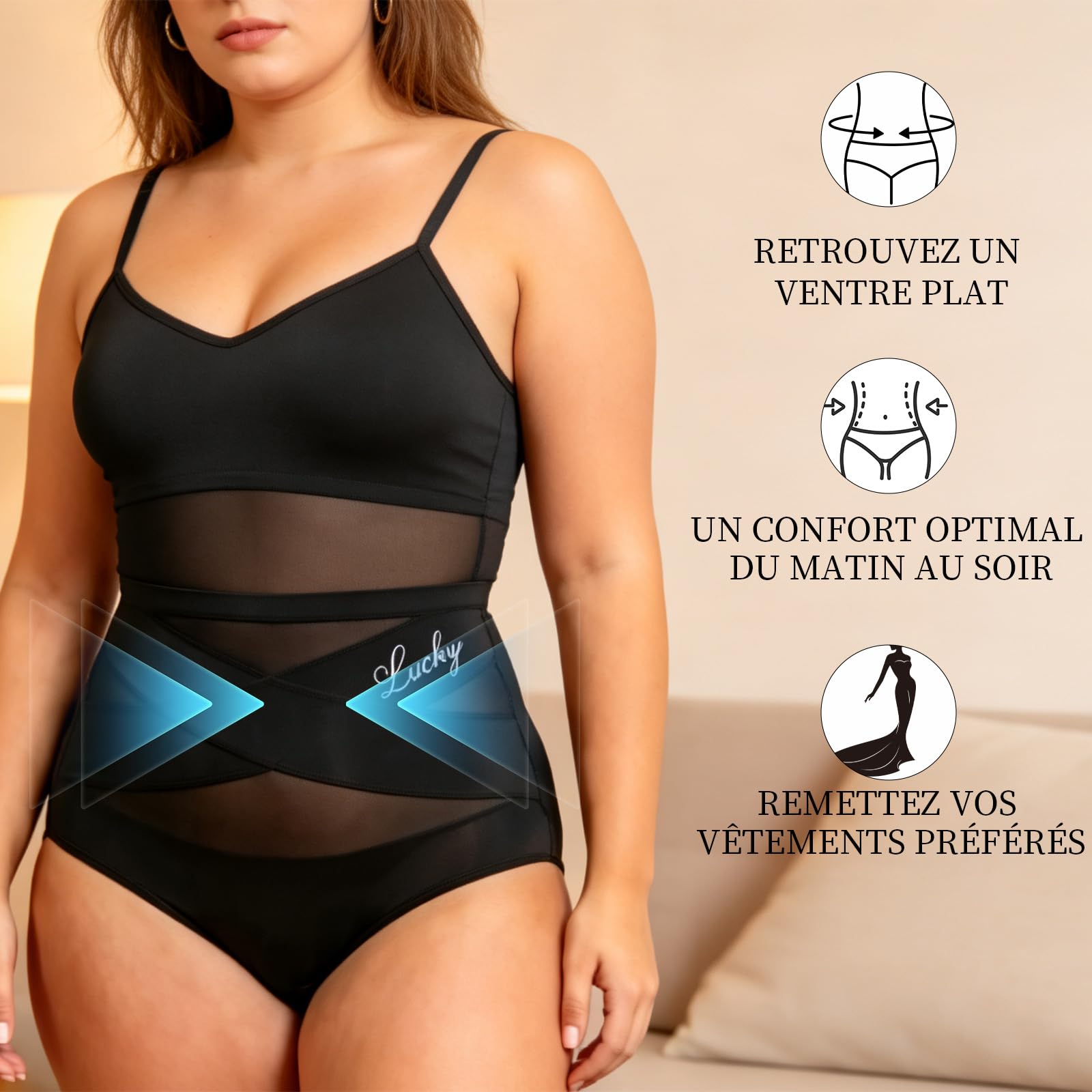 Belayan Culotte Post Partum, Culotte Gainante Belayan | Taille Haute Tissu Respirant Soutien Confortable Facile Enfiler Adaptée à La Morphologie Post-partum Sport et Port Quotidien