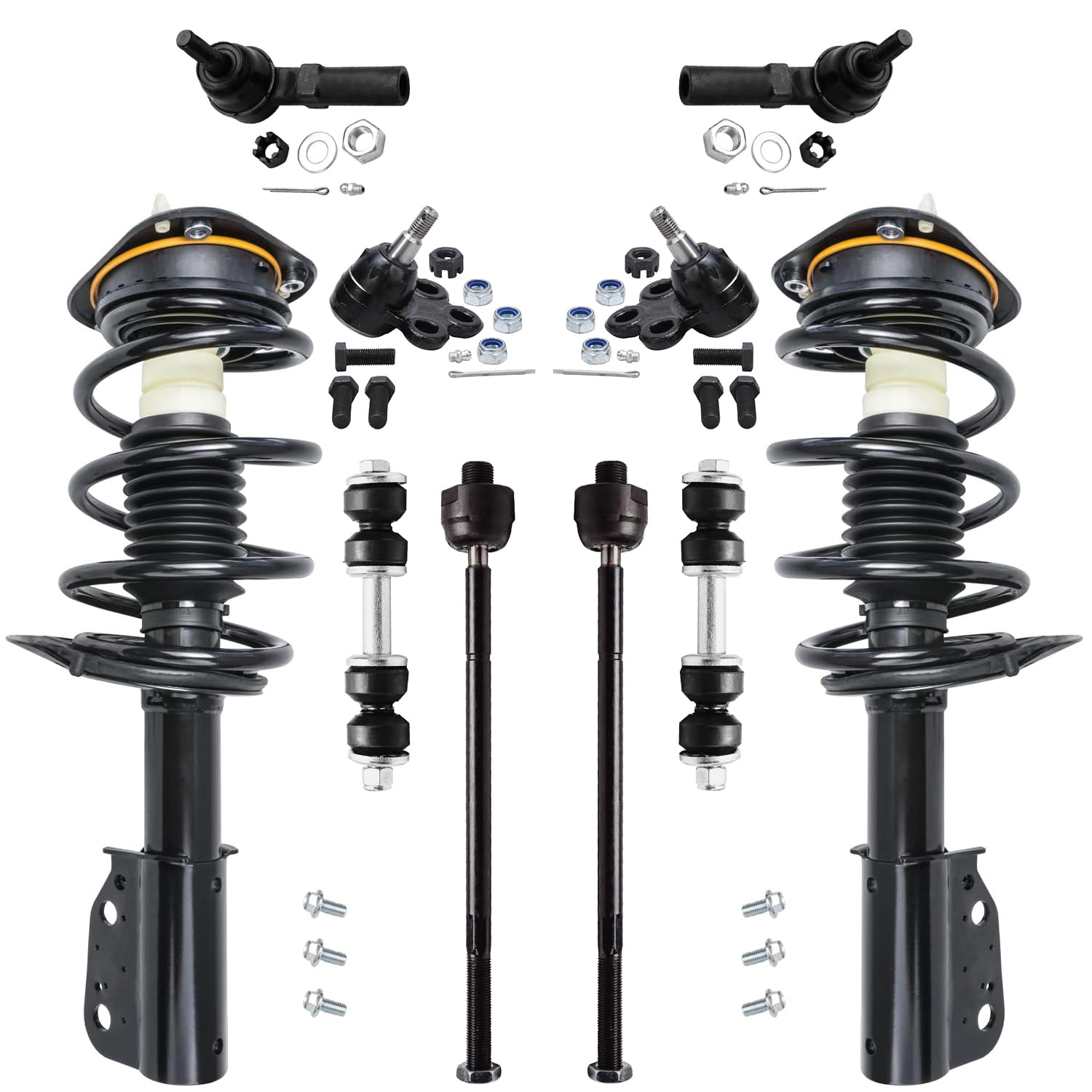 Detroit Axle - Front 10pc Strut Kit for Buick LeSabre Cadillac DeVille