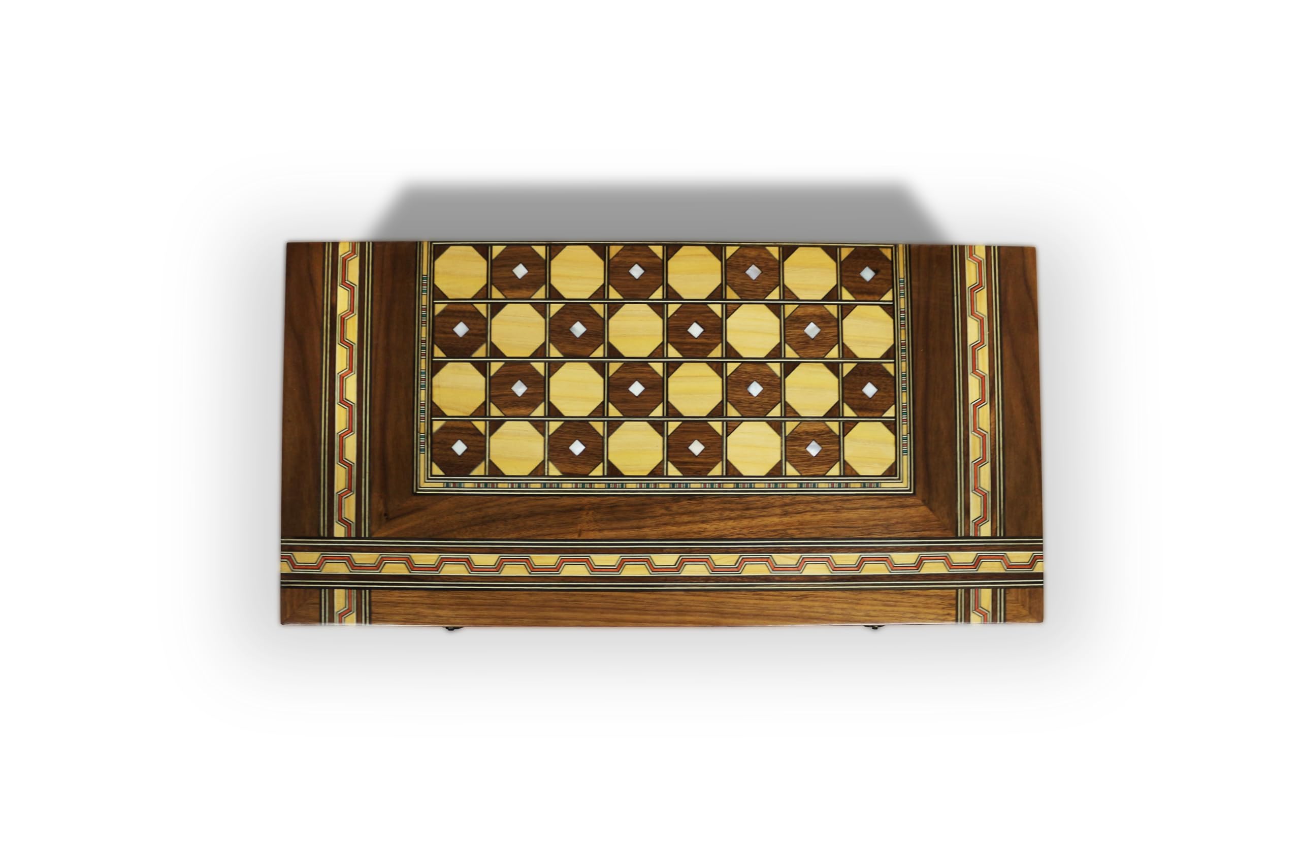 Tavola da backgammon in legno, 50 x 50 cm, gioco di scacchi/DAMA BC 595 con 30 pietre in legno