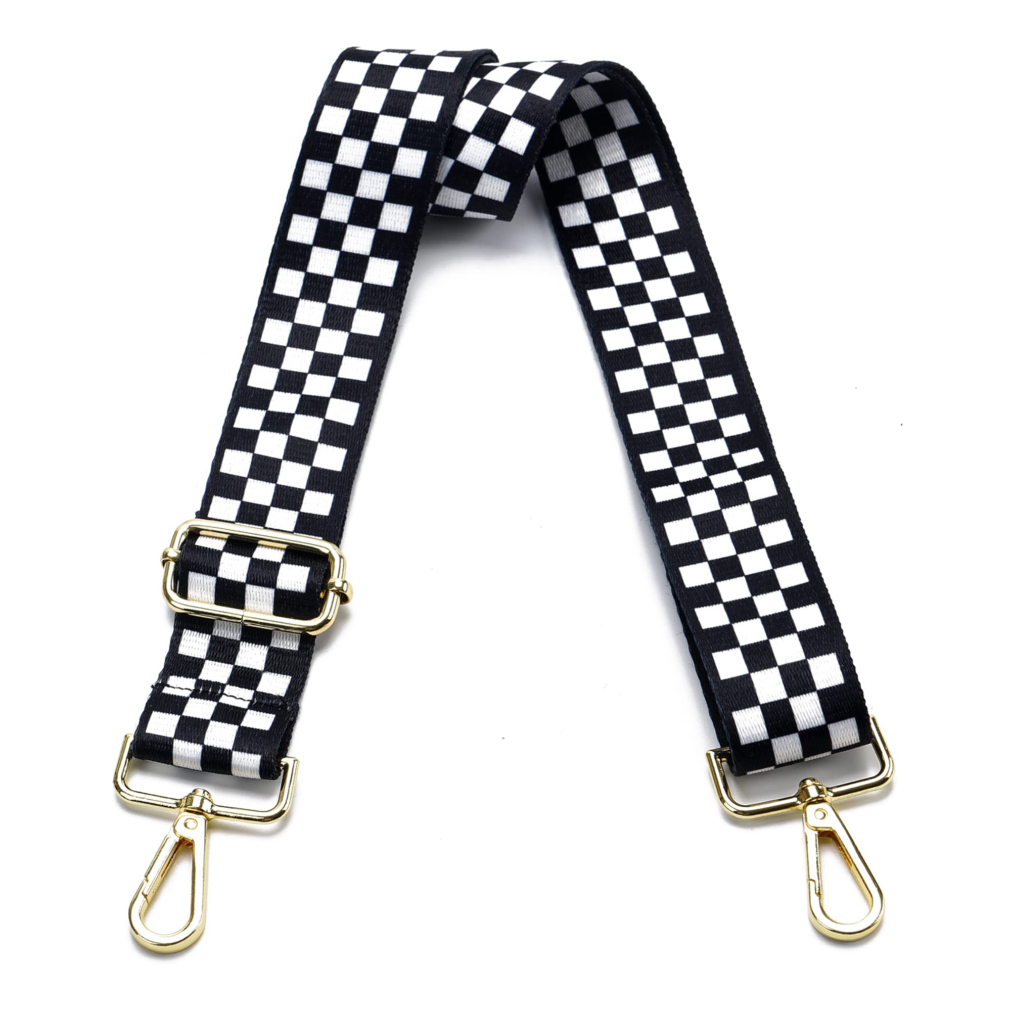 Purse Strap Gold Hardware Replacement Crossbody Bag Strap, Wide Adjustable Shoulder Strap