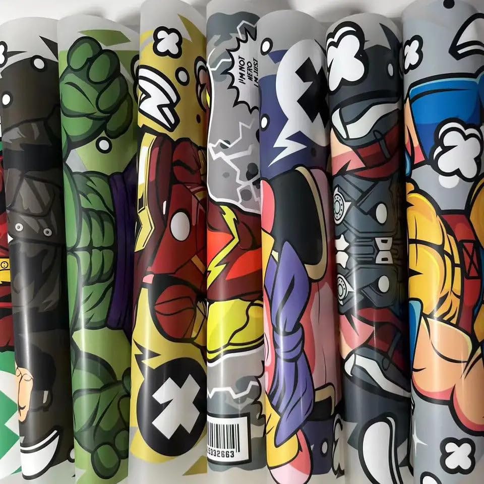 Customised Bulk DTF Gang Sheet Roll - Sample Pack (A5) - Any Design Printing Film Supplies - Ready to Apply DTF Sheet Rolls - Custom Direct to Film Sheet for T-Shirts - Personalised Gang Sheets