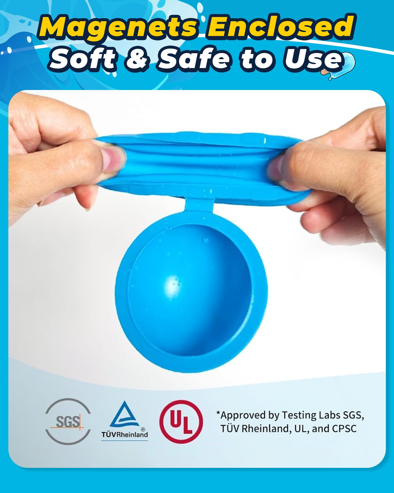 SOPPYCID - 12 globos de agua reutilizables – Bolas de agua de llenado rápido para niños de 4 a 8 años – Bomba de agua autosellante magnética recargable para fiesta de verano, piscina, juguetes de 5
