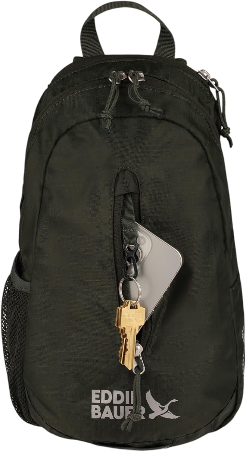 Eddie Bauer Stowaway Packable Sling Bag | Travel | Outdoor | Lightweight | Compact | Ripstop Nylon, Dark Forest-10L - Image 6